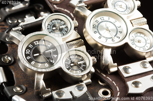 Image of unusual watches. several alternatives dials