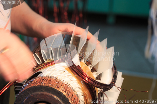 Image of Stator of a big electric motor