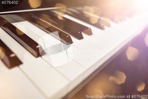 Image of classic piano keys background