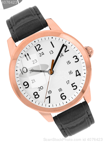 Image of luxury watches with a leather strap 