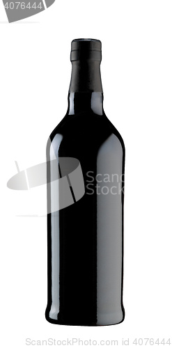 Image of red wine and a bottle isolated