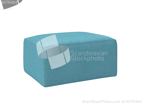 Image of blue footstool isolated