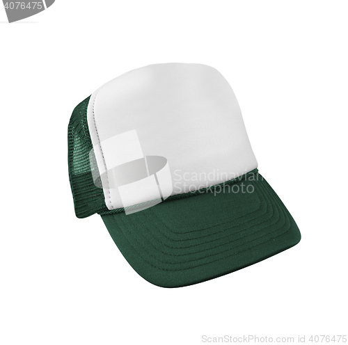 Image of White baseball cap isolated