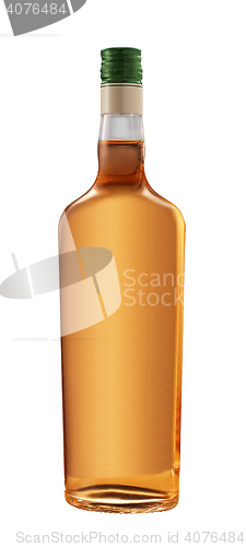 Image of Full whiskey bottle isolated 