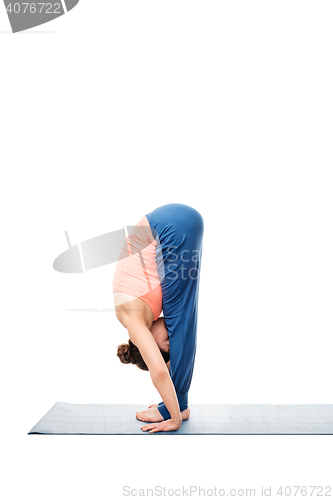 Image of Woman doing Ashtanga Vinyasa Yoga Surya Namaskar Sun Salutation 