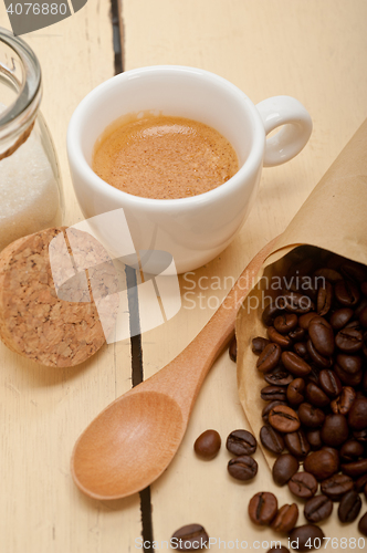 Image of espresso coffee and beans