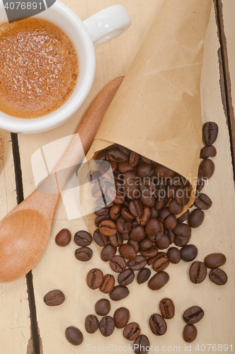 Image of espresso coffee and beans