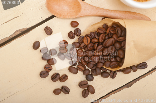 Image of espresso coffee and beans