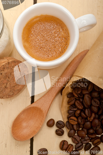 Image of espresso coffee and beans