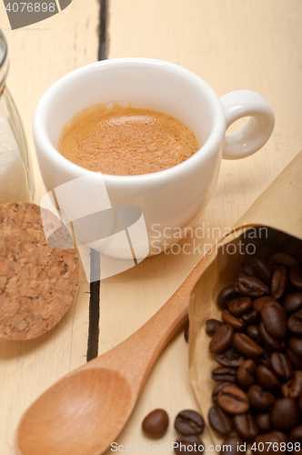 Image of espresso coffee and beans