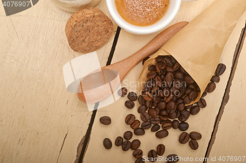 Image of espresso coffee and beans