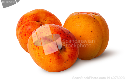 Image of Three juicy ripe apricot