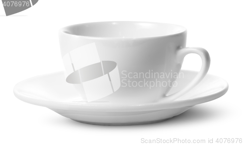 Image of Empty coffee cup on a saucer