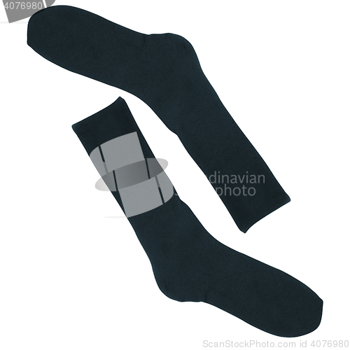 Image of Black socks close-up 