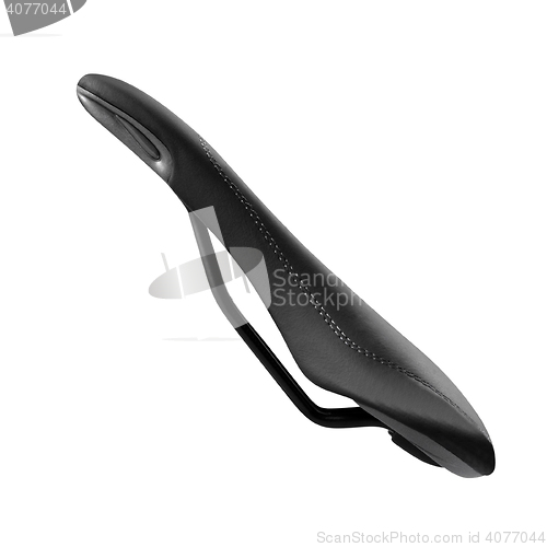 Image of bicycle seat on white background
