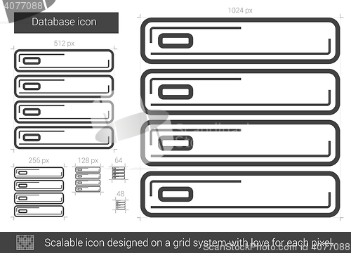 Image of Database line icon.
