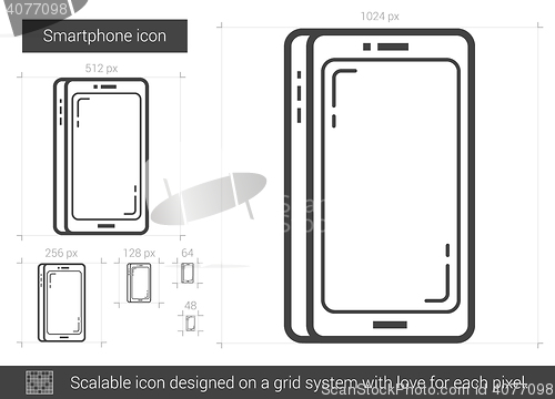 Image of Smartphone line icon.