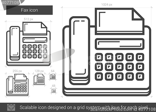 Image of Fax line icon.