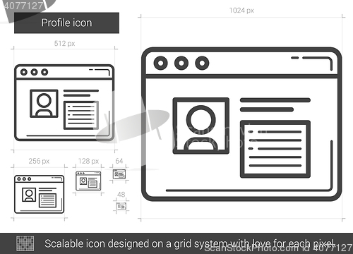 Image of Profile line icon.