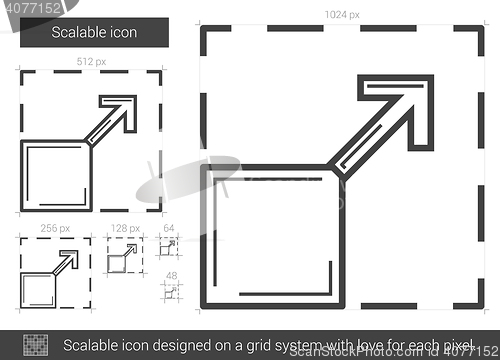 Image of Scalable line icon.