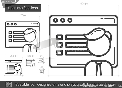 Image of User interface line icon.