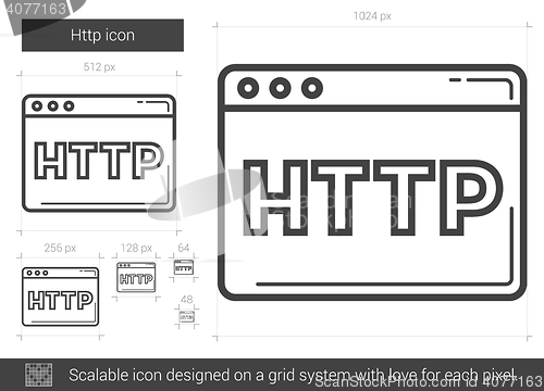 Image of Http line icon.