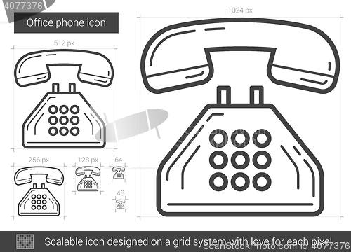 Image of Office phone line icon.