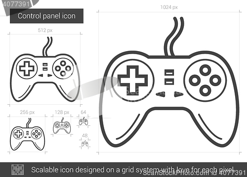 Image of Game pad line icon.