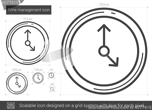 Image of Time management line icon.