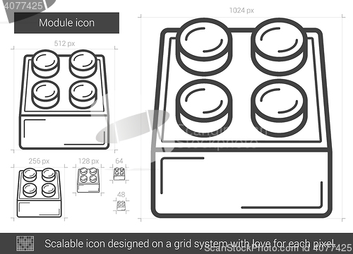 Image of Module line icon.