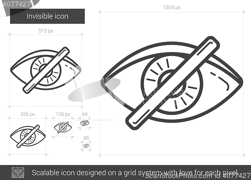 Image of Invisible line icon.