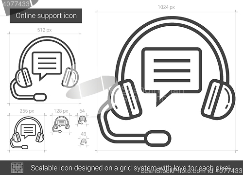 Image of Online support line icon.