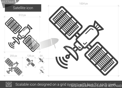 Image of Satellite line icon.