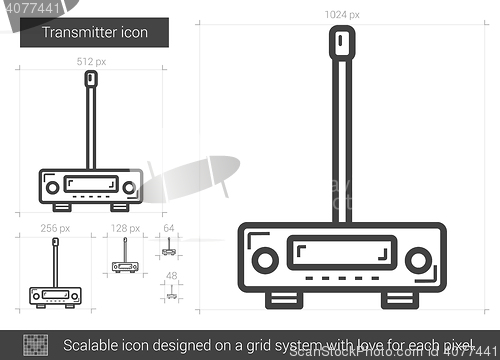 Image of Transmitter line icon.