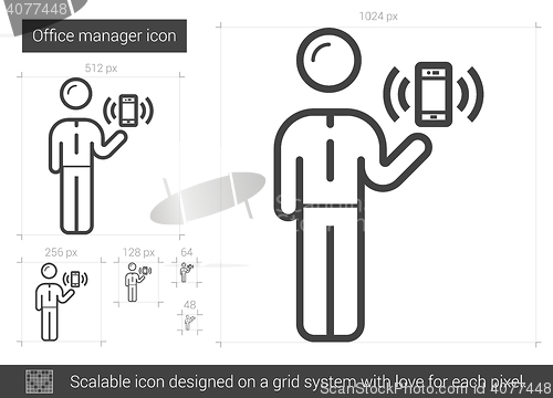 Image of Office manager line icon.