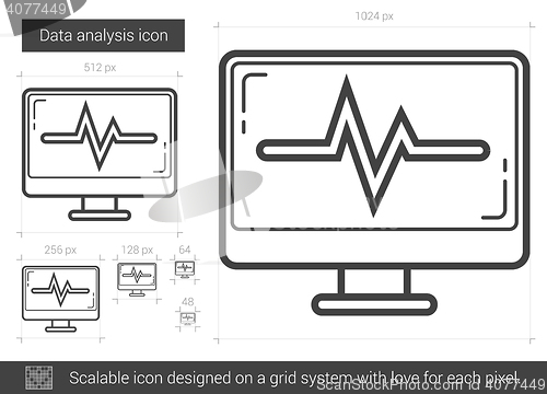 Image of Data analysis line icon.