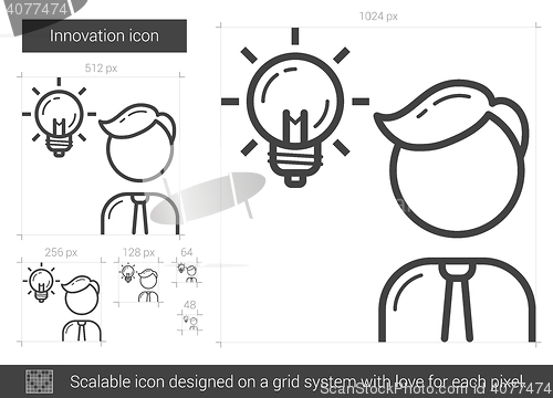 Image of Innovation line icon.