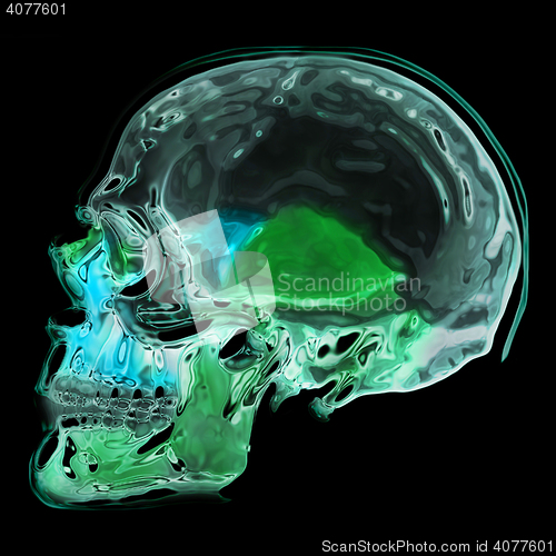 Image of abstract human skull