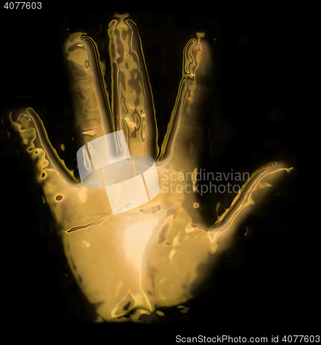 Image of human hand print isolated