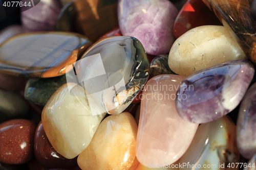 Image of natural color gems background 