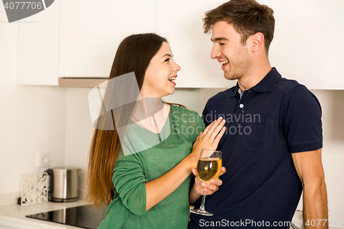 Image of Enjoying a  glass of white wine