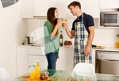 Image of Enjoying a  glass of white wine