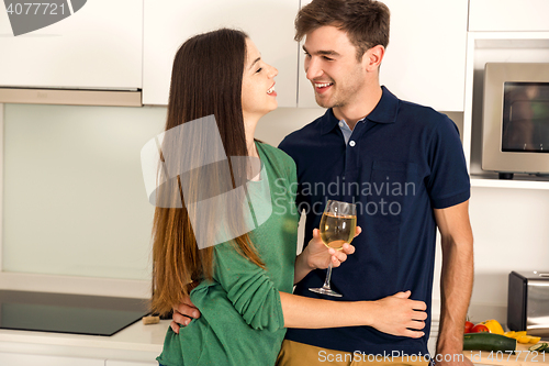 Image of Enjoying a  glass of white wine