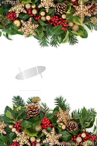 Image of Christmas Snowflake Border