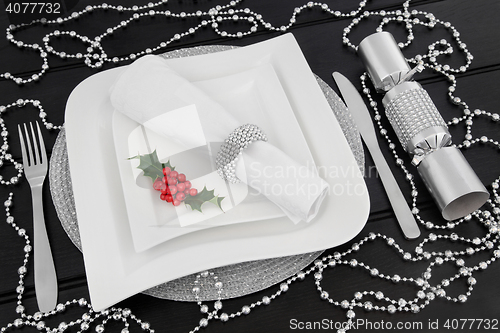 Image of Christmas Dinner Table Setting