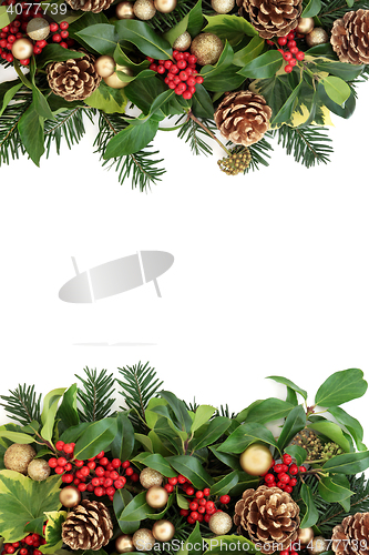 Image of Christmas Decorative Abstract Border