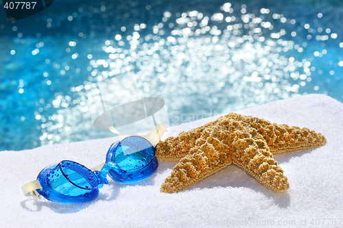 Image of Under water goggles with starfish