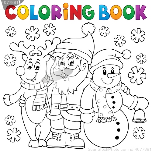 Image of Coloring book Christmas characters