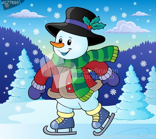 Image of Skating snowman theme image 2