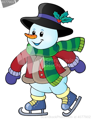 Image of Skating snowman theme image 1